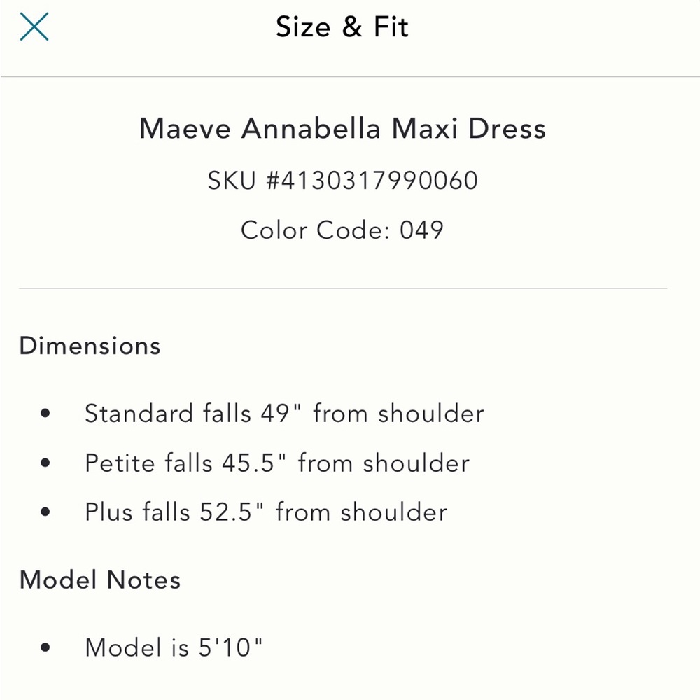 Maeve Annabella Maxi Dress Anthropologie NWOT 4P - Picture 15 of 15